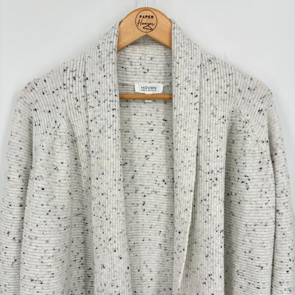 Haven Well Within Donegal Duster Cardigan Sweater Speckled Ivory Size XS, Chic - Picture 5 of 10